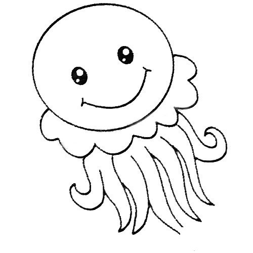 水母简笔画图片大全