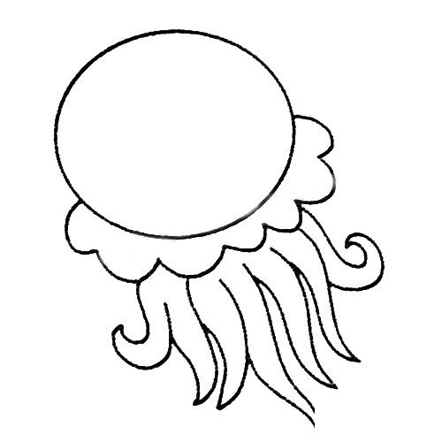 水母简笔画图片大全