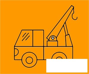 吊车简笔画图片