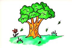 教你画大榕树简笔画