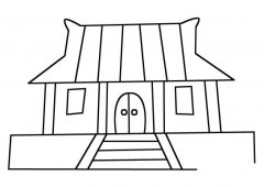 中国古代/寺庙建筑简笔画图片