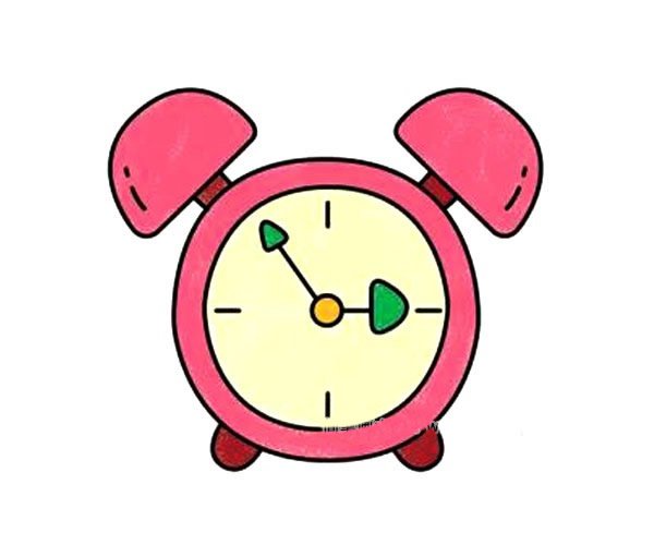 闹钟简笔画步骤6