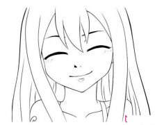 漫画女孩简笔画