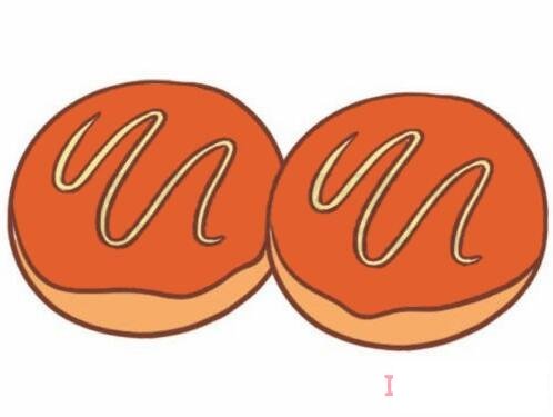 圆形面包的画法步骤教程涂颜色 面包简笔画图片