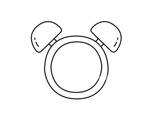 闹钟简笔画步骤3