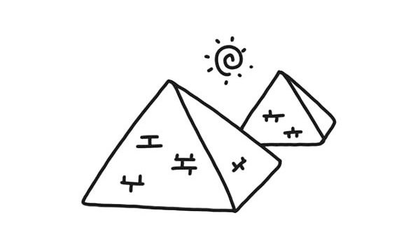 金字塔简笔画
