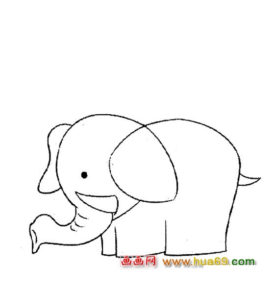 大象简笔画：又高又大5