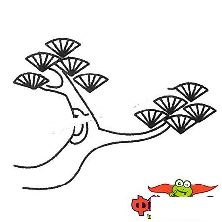 迎客松简笔画图片大全,迎客松怎么画幼儿园
