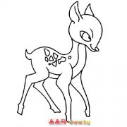 坏想的小梅花鹿动物简笔画