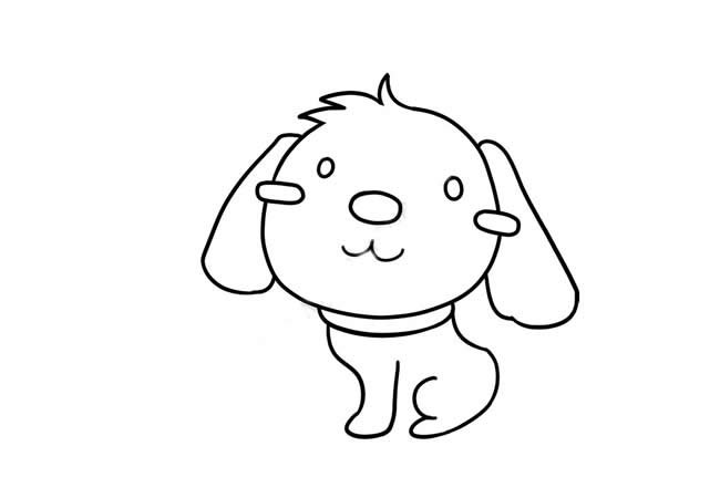 活波可爱的小狗简笔画