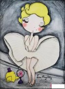 玛丽莲梦露儿童画图片