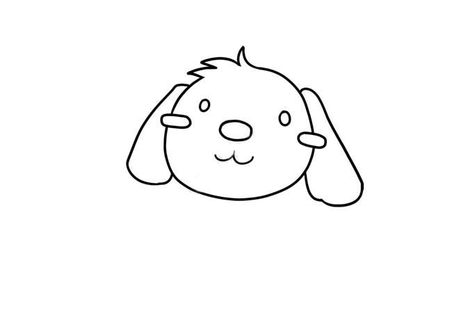 活波可爱的小狗简笔画