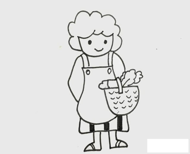 妈妈简笔画简单又漂亮彩色