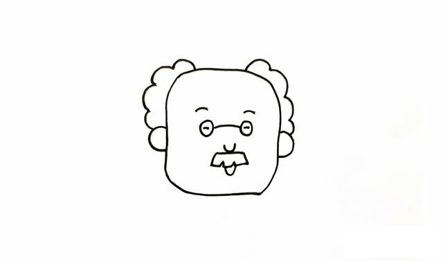 老爷爷怎么画_卡通老爷爷简笔画画法步骤图片