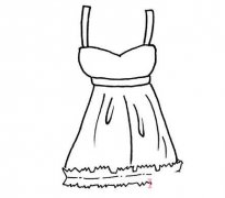 怎么绘画漂亮女生吊带裙的画法简笔画图片