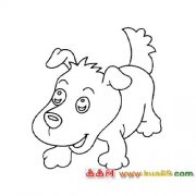 动物简笔画：小狗4