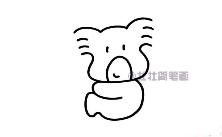 考拉简笔画画法_怎么画考拉的简笔画