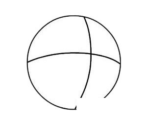 篮球简笔画图片步骤三