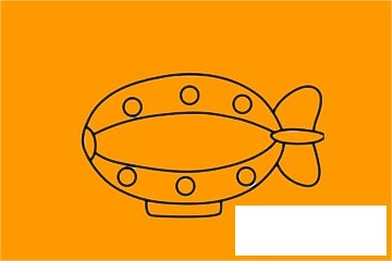 飞艇简笔画图片