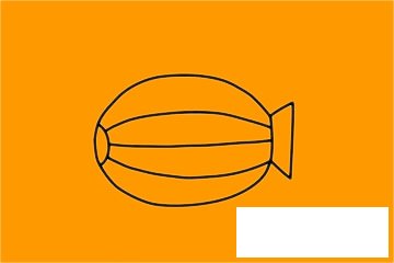 飞艇简笔画图片