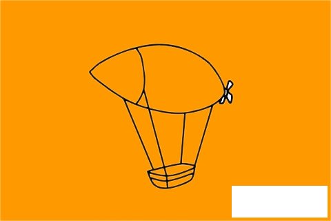 飞艇简笔画图片