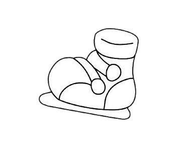 溜冰鞋简笔画图片步骤四