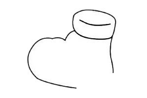 溜冰鞋简笔画图片步骤二