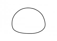 开心的小猪简笔画步骤画法教程