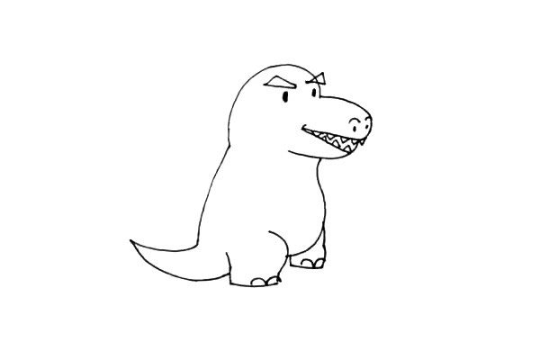 卡通恐龙怪兽简笔画步骤图文教程