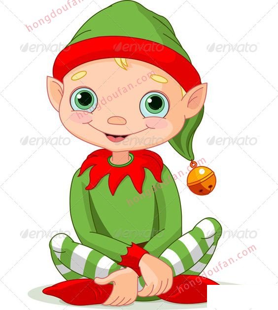 圣诞小精灵简笔画大全 简笔画 第4张-红豆饭小学生简笔画大全 圣诞小精灵简笔画大全 简笔画 第4张