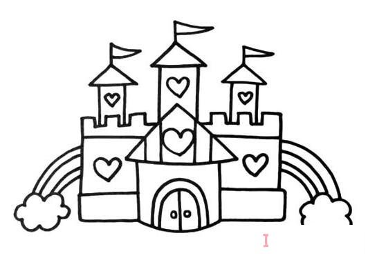 城堡怎么画可爱好看_城堡简笔画图片