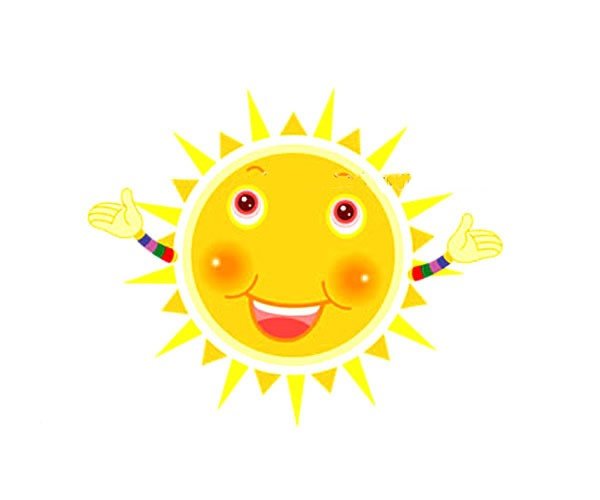 一组可爱的微笑太阳简笔画图片