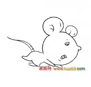 简笔画：逃跑的老鼠1