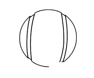 网球简笔画图片步骤四