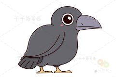 乌鸦简笔画 亲子绘画