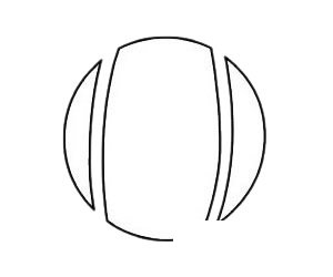 网球简笔画图片步骤三