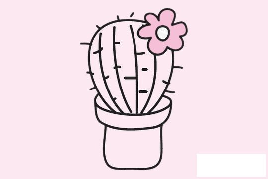 仙人球简笔画图片