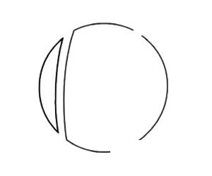 网球简笔画图片步骤二