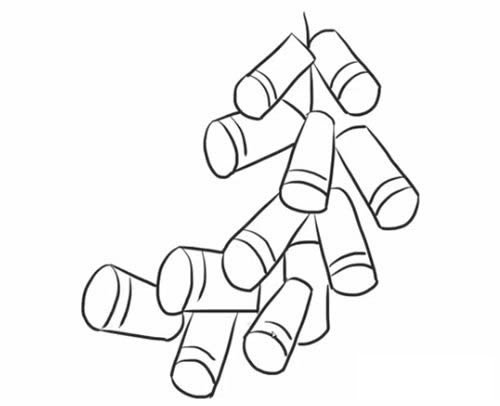 鞭炮简笔画图片