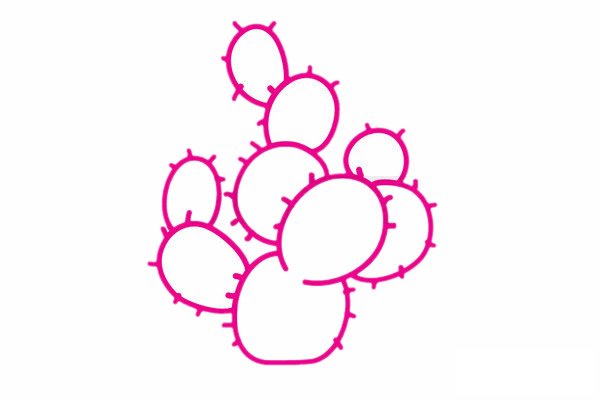 仙人球简笔画图片