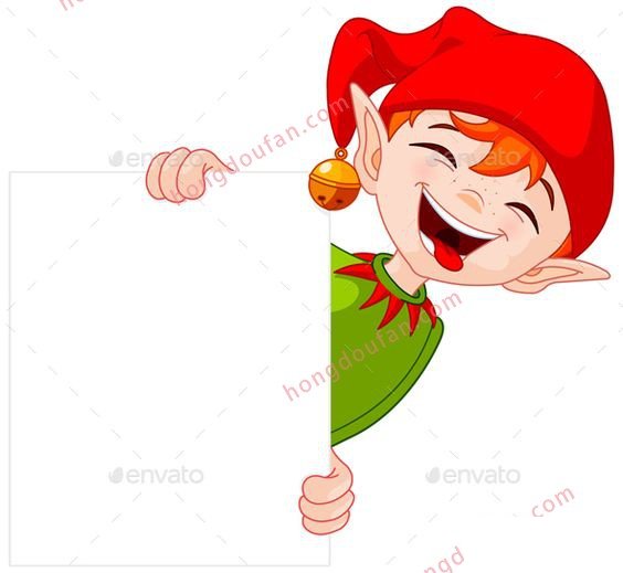 圣诞小精灵简笔画大全 简笔画 第5张-红豆饭小学生简笔画大全 圣诞小精灵简笔画大全 简笔画 第5张