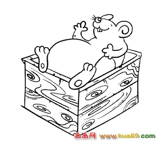 睡觉的老鼠【简笔画】