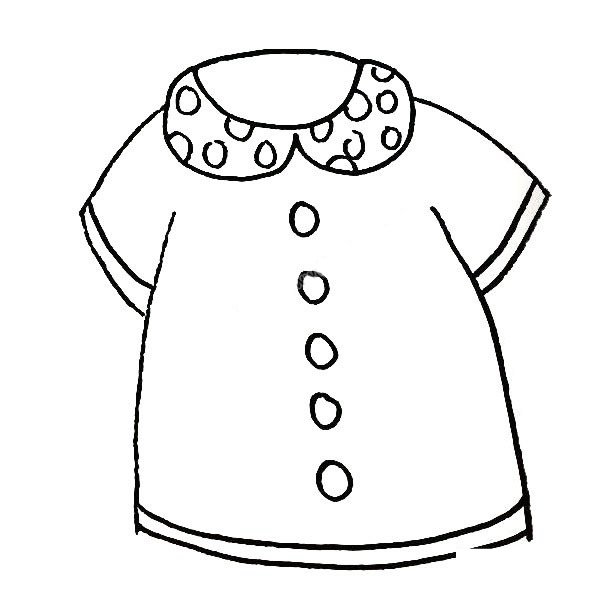 学画服简笔画