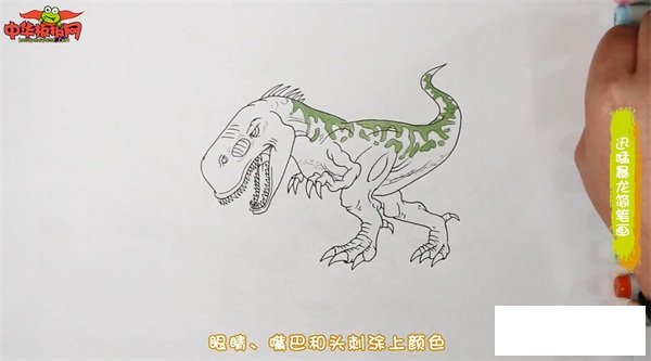 迅猛暴龙简笔画
