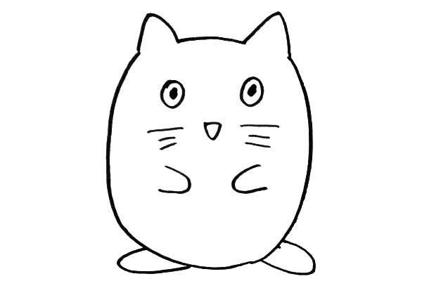 龙猫简笔画图片