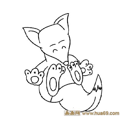 玩耍的小狐狸│动物简笔画