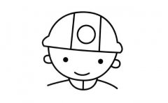 工人头像人物简笔画步骤图片大全