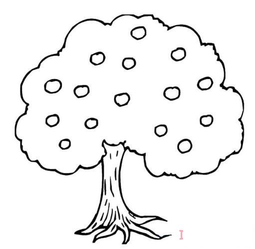 果树的画法步骤图简单 果树简笔画图片