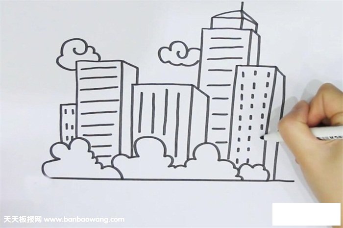 高楼大厦简笔画