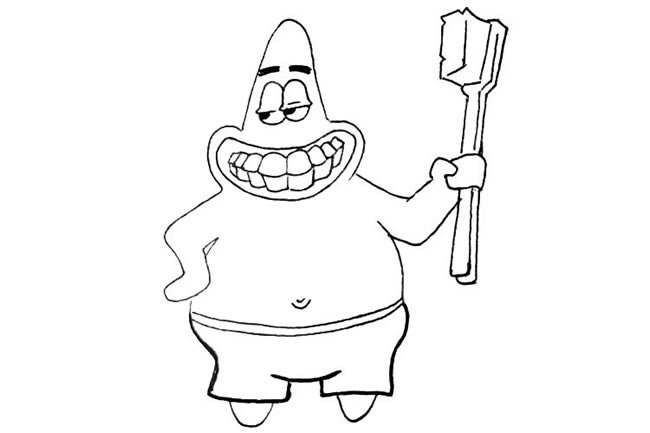 可爱的派大星简笔画